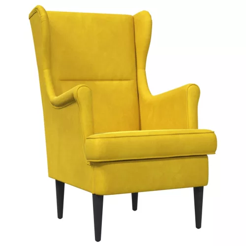 vidaXL karosszék Sárga Bársony