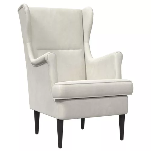 vidaXL karosszék Krém Bársony