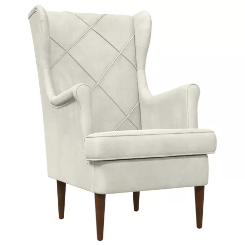 vidaXL karosszék Krém Bársony