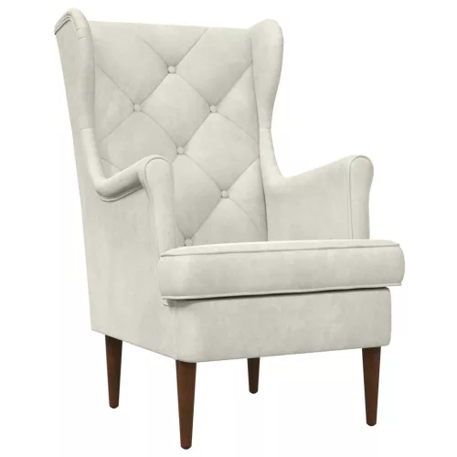 vidaXL karosszék Krém Bársony