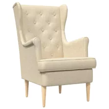 vidaXL karosszék Krém szövet