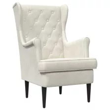 vidaXL karosszék Krém Bársony