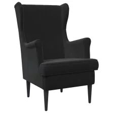 vidaXL karosszék Fekete Bársony