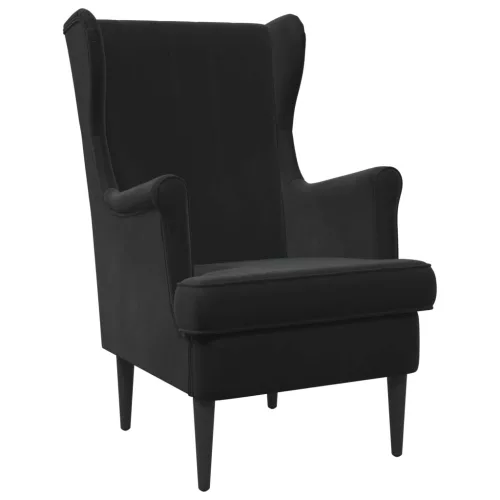 vidaXL karosszék Fekete Bársony