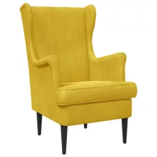 vidaXL karosszék Sárga Bársony