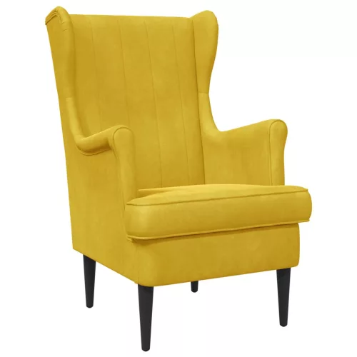 vidaXL karosszék Sárga Bársony