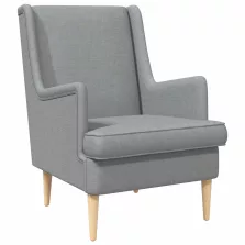 vidaXL karosszék Világosszürke szövet