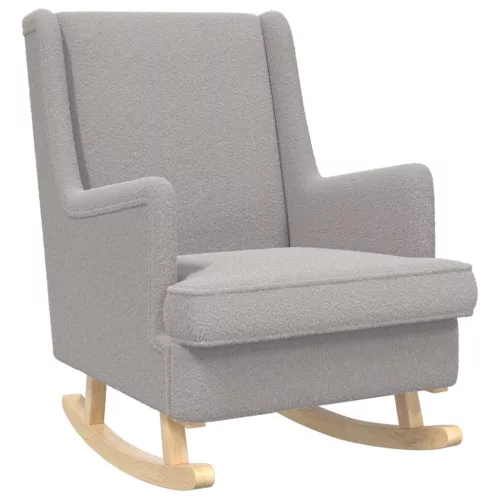 vidaXL Hintaszék Világosszürke 62 x 80 x 85 cm Juh Gyapjú