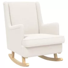 vidaXL Hintaszék Krém 62 x 80 x 85 cm Juh Gyapjú