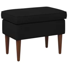 vidaXL Lábpárna Fekete 55 x 35 x 41 cm Bársony