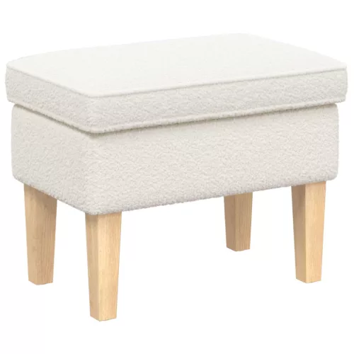 vidaXL Lábpárna Krémszínű 55 x 35 x 41 cm Bouclé