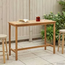   vidaXL Bárasztal Természetes 150 x 75 x 105 cm Tömör Teakfa
