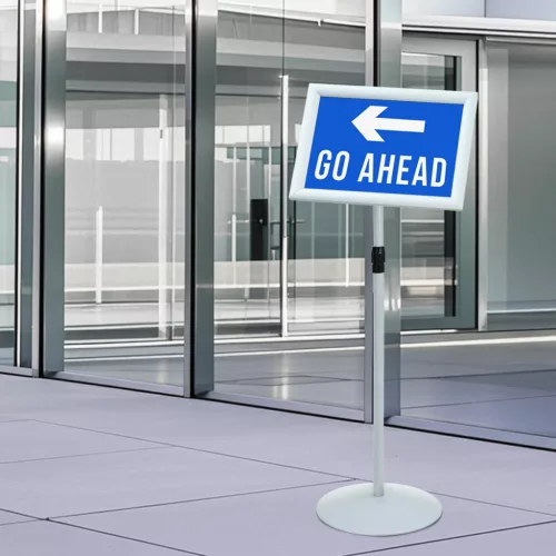 vidaXL Pedestal poszter állvány Ezüst 33 x 33 x 126 cm PVC és Acél