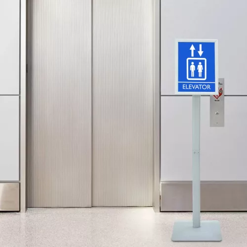 vidaXL Pedestal poszter állvány Ezüst 32 x 27 x 119 cm