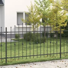   vidaXL Tüskés kerítés Fekete 200 x 150 cm Porszórt acél