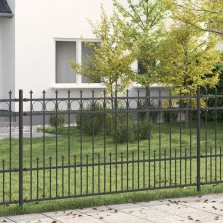   vidaXL Tüskés gyűrűs kerítés Fekete 200 x 150 cm Porszórt acél