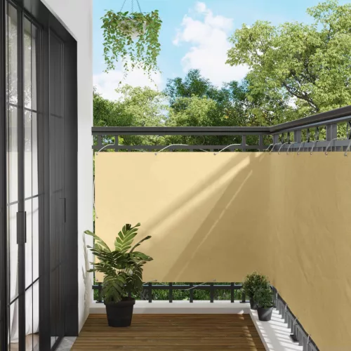 vidaXL Erkély Szúnyogháló Homokszín 110 x 400 cm Oxford Szövet