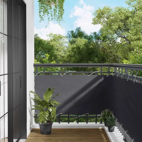 vidaXL Erkély Szúnyogháló Antracit 75 x 200 cm PU bevonatos oxford alu