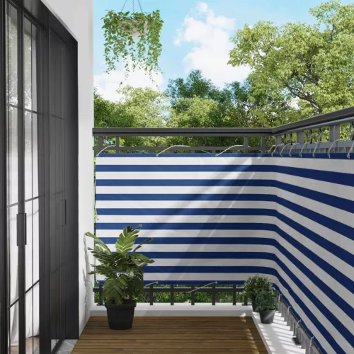 vidaXL Erkély Szúnyogháló Kék és Fehér 110 x 1000 cm Oxford Szövet