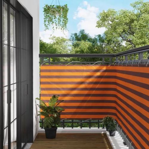 vidaXL Erkély Szúnyogháló Narancs és Barna 110 x 300 cm Oxford Szövet