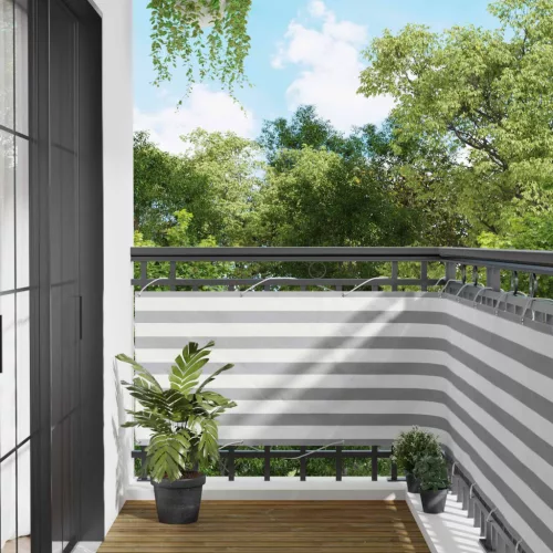 vidaXL Erkély Szúnyogháló Világosszürke és fehér 75 x 1000 cm
