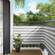   vidaXL Erkély Szúnyogháló Világosszürke és fehér 90 x 400 cm