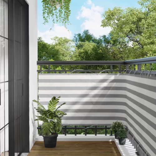 vidaXL Erkély Szúnyogháló Világosszürke és fehér 100 x 800 cm