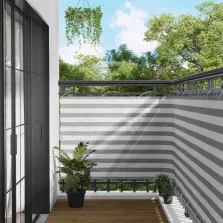   vidaXL Erkély Szúnyogháló Világosszürke és fehér 120 x 400 cm