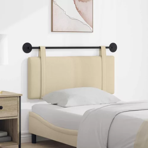 vidaXL Fali Fejtámla Falra szerelhető Krém 110 x 55 x 5 cm szövet