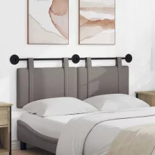   vidaXL Fali Fejtámla Falra szerelhető Tópszínű 130 x 55 x 5 cm szövet