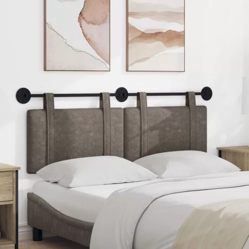 vidaXL Fali Fejtámla Falra szerelhető Szürke 130 x 55 x 5 cm Antik PU