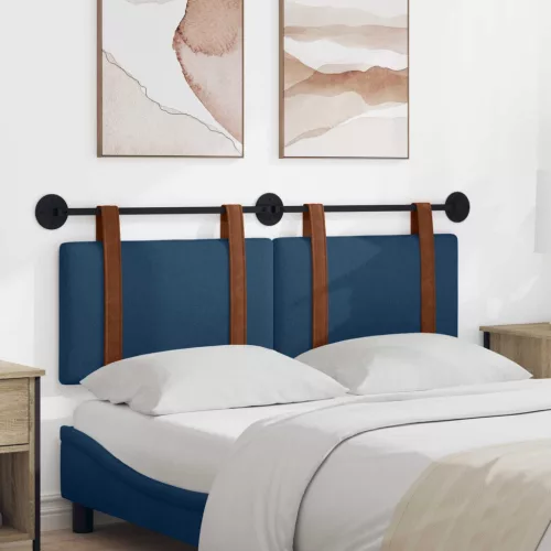 vidaXL Fali Fejtámla Falra szerelhető Kék 130 x 55 x 5 cm Antik PU