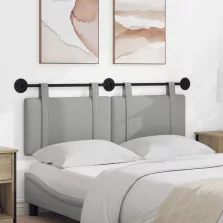   vidaXL Fali Fejtámla Egyszínű Felhőszürke 150 x 55 x 5 cm szövet