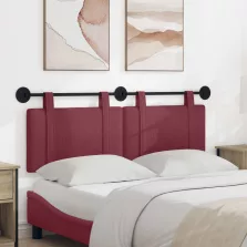   vidaXL Fali Fejtámla Falra szerelhető Bordó 150 x 55 x 5 cm szövet