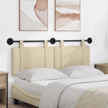   vidaXL Fali Fejtámla Falra szerelhető Krém 150 x 55 x 5 cm szövet