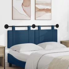   vidaXL Fali Fejtámla Falra szerelhető Kék 150 x 55 x 5 cm szövet