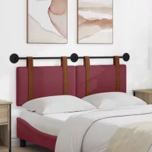   vidaXL Fali Fejtámla Falra szerelhető Bordó 150 x 55 x 5 cm Antik PU