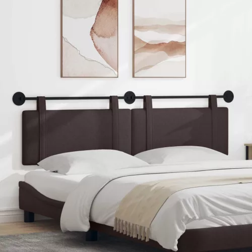 vidaXL Fali Fejtámla Egyszínű Sötét Barna 170 x 55 x 5 cm szövet