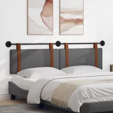   vidaXL Fali Fejtámla Egyszínű Sötétszürke 170 x 55 x 5 cm Antik PU