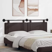   vidaXL Fali Fejtámla Egyszínű Sötét Barna 190 x 55 x 5 cm szövet