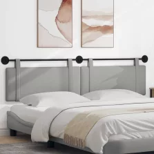   vidaXL Fali Fejtámla Egyszínű Felhőszürke 210 x 55 x 5 cm szövet