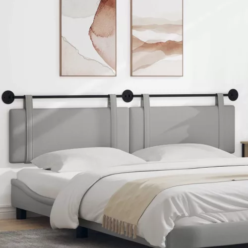 vidaXL Fali Fejtámla Egyszínű Felhőszürke 210 x 55 x 5 cm szövet