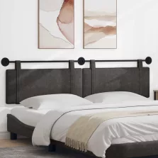   vidaXL Fali Fejtámla Falra szerelhető Fekete 210 x 55 x 5 cm Antik PU