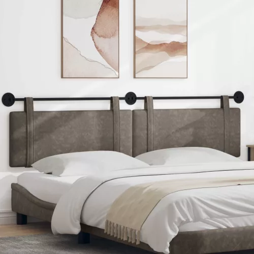 vidaXL Fali Fejtámla Falra szerelhető Szürke 210 x 55 x 5 cm Antik PU