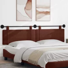   vidaXL Fali Fejtámla Egyszínű Fényes Barna 210 x 55 x 5 cm Antik PU