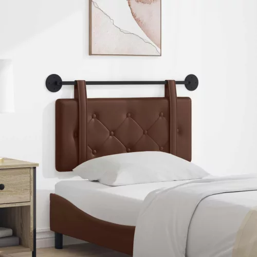 vidaXL Fali Fejtámla Falra szerelhető Barna 80 cm Műbőr