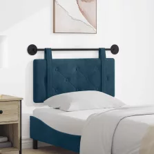   vidaXL Fali Fejtámla Falra szerelhető Kék 100 x 55 x 5 cm Bársony