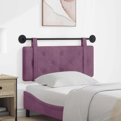 vidaXL Fali Fejtámla Falra szerelhető Lila 110 x 55 x 5 cm Bársony