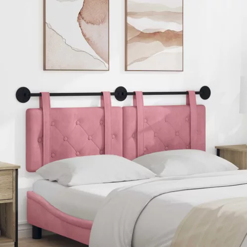 vidaXL Fali Fejtámla Rózsaszín 130 x 55 x 5 cm Bársony