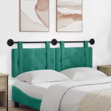   vidaXL Fali Fejtámla Falra szerelhető Türkiz 130 x 55 x 5 cm Bársony
